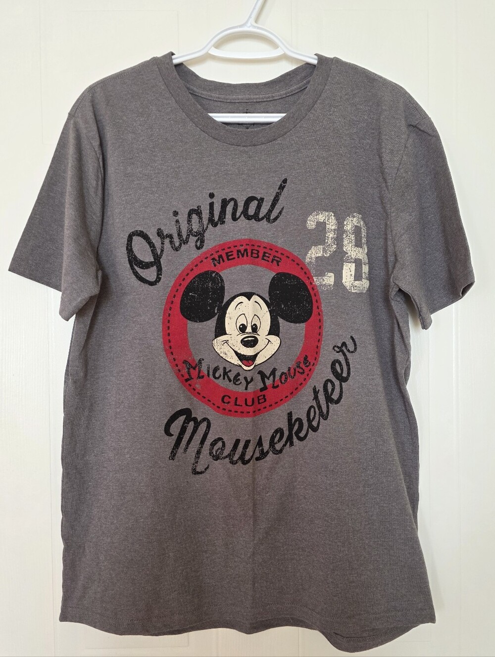Disney Mickey Mouse Club Tee, Gray, Medium